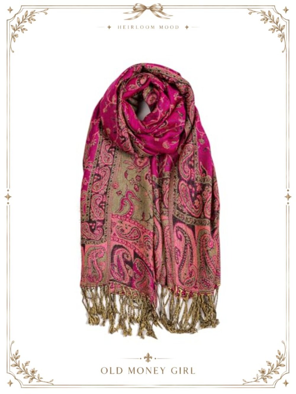 Pashmina Shawl Wrap Paisley Reversible Rave Scarf